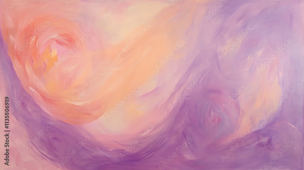 Soft swirling orange and purple clouds with ethereal abstract gradients Soft swirling orange and purple clouds with ethereal abstract gradients