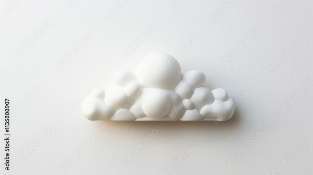 single white cloud on white background single white cloud on white background