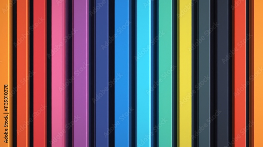 Vibrant Rainbow Striped Background with Flowing Lines for Dynamic Design Vibrant Rainbow Striped Background with Flowing Lines for Dynamic Design