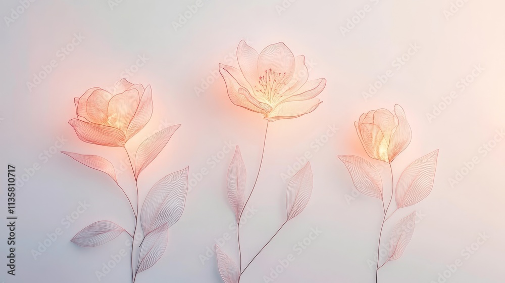 Soft, ethereal flower with gentle lighting, creating a serene and calming atmosphere. Soft, ethereal flower with gentle lighting, creating a serene and calming atmosphere.