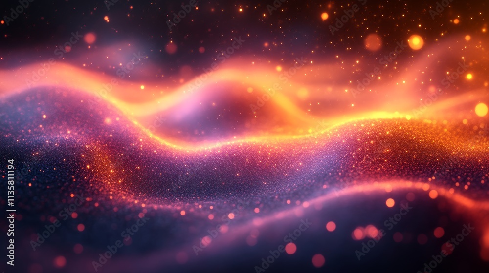 Abstract orange and purple glowing wave pattern Abstract orange and purple glowing wave pattern