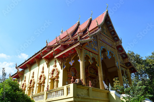 Chapel, Lanna Architecture, Symbols of Buddhism, South East Asia at Doi KhaMor Bor Nam Tip Temple, Lamphun, Northern Thailand photo