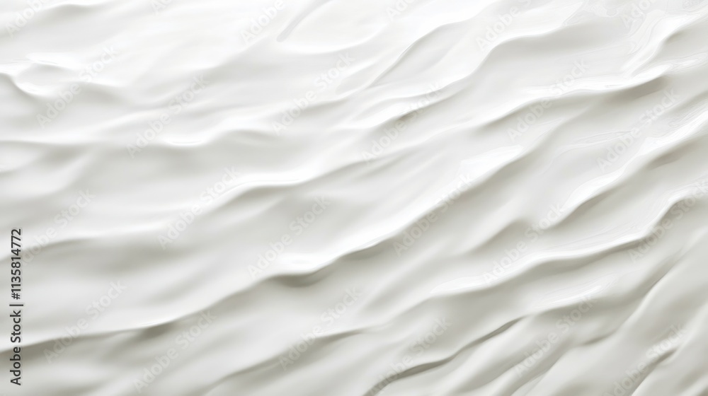 Obraz premium A serene water surface with small, uniform ripples creating a soft pattern, perfect for designs, on white