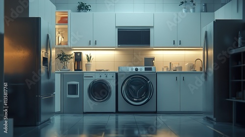 Modern Kitchen Interior Design with Stainless Steel Appliances