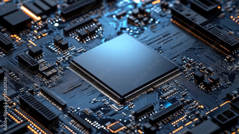 Computer motherboard close-up Computer motherboard close-up