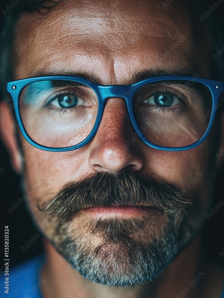 Man with glasses and beard Man with glasses and beard