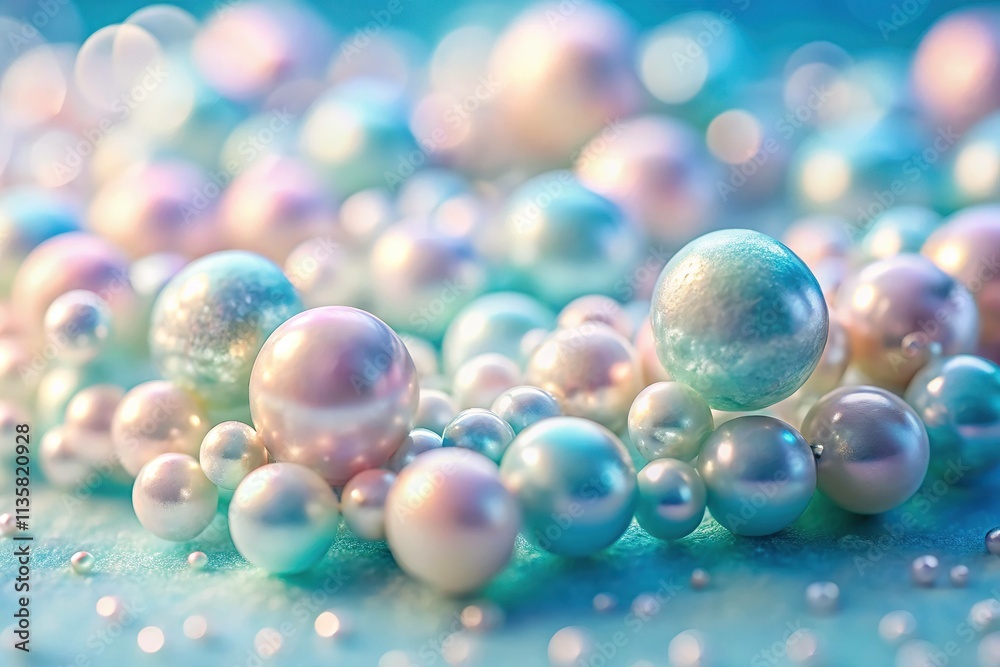 Macro shot of a handcrafted pastel-colored, pearly lagoon, showcasing intricate details, soft light, and a serene, dreamlike mood, with vibrant, saturated pastels against a blurred background. Macro shot of a handcrafted pastel-colored, pearly lagoon, showcasing intricate details, soft light, and a serene, dreamlike mood, with vibrant, saturated pastels against a blurred background.
