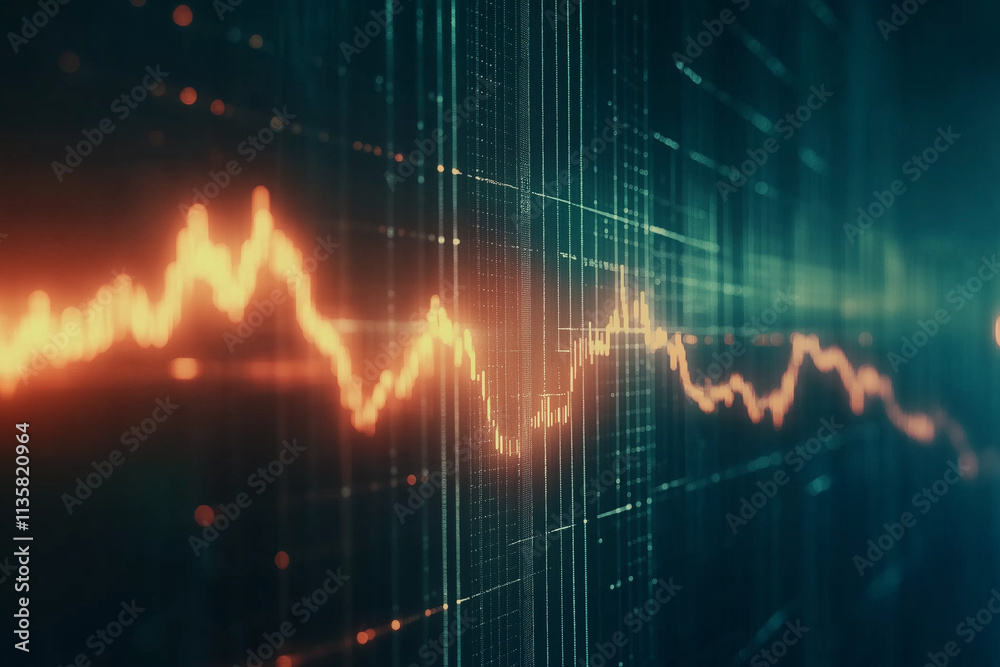 Abstract financial graph with uptrend arrows line Abstract financial graph with uptrend arrows line