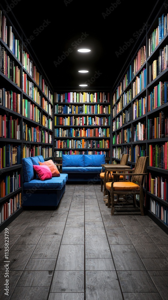 Cozy Library Interior Bookshelves Seating Rustic Decor Reading Room Cozy Library Interior Bookshelves Seating Rustic Decor Reading Room