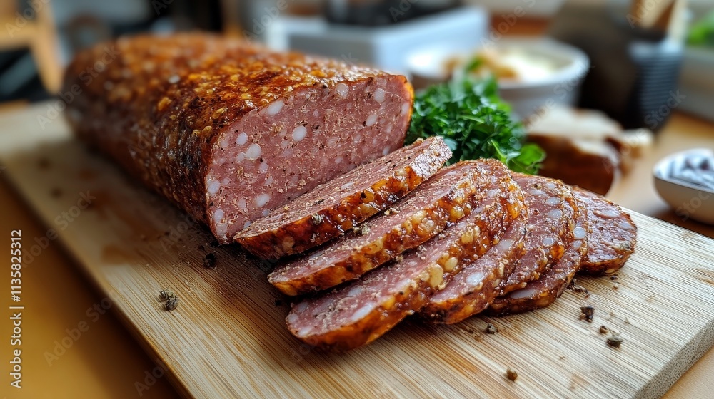Delicious homemade spicy sausage often used as a bread topping or in stews, showcasing rich flavors and hearty texture, captured with a Samsung Galaxy S24 Ultra. A perfect recipe idea for food lovers. Delicious homemade spicy sausage often used as a bread topping or in stews, showcasing rich flavors and hearty texture, captured with a Samsung Galaxy S24 Ultra. A perfect recipe idea for food lovers.