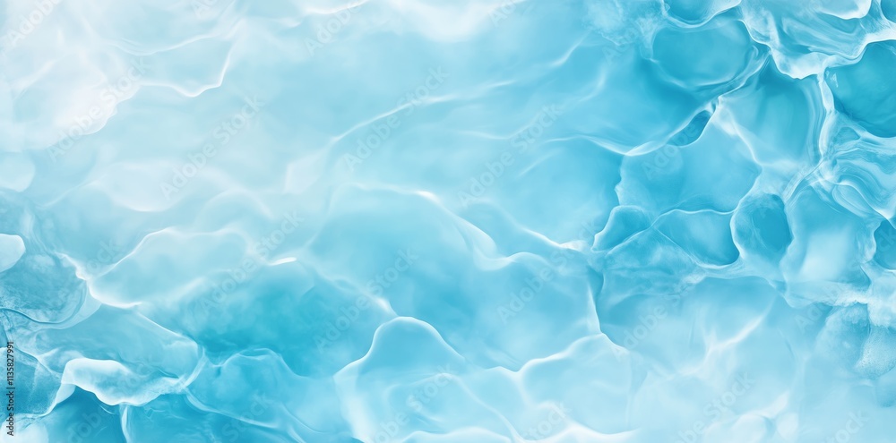 Obraz premium A tranquil water surface with soft ripple textures and gentle gradients of light blue and white.