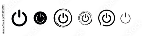start button icon on white background	