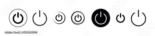 start button icon on white background	