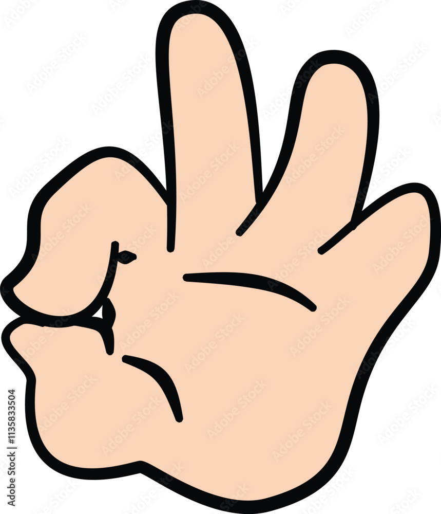 Obraz premium flat art illustration little baby hands gesture