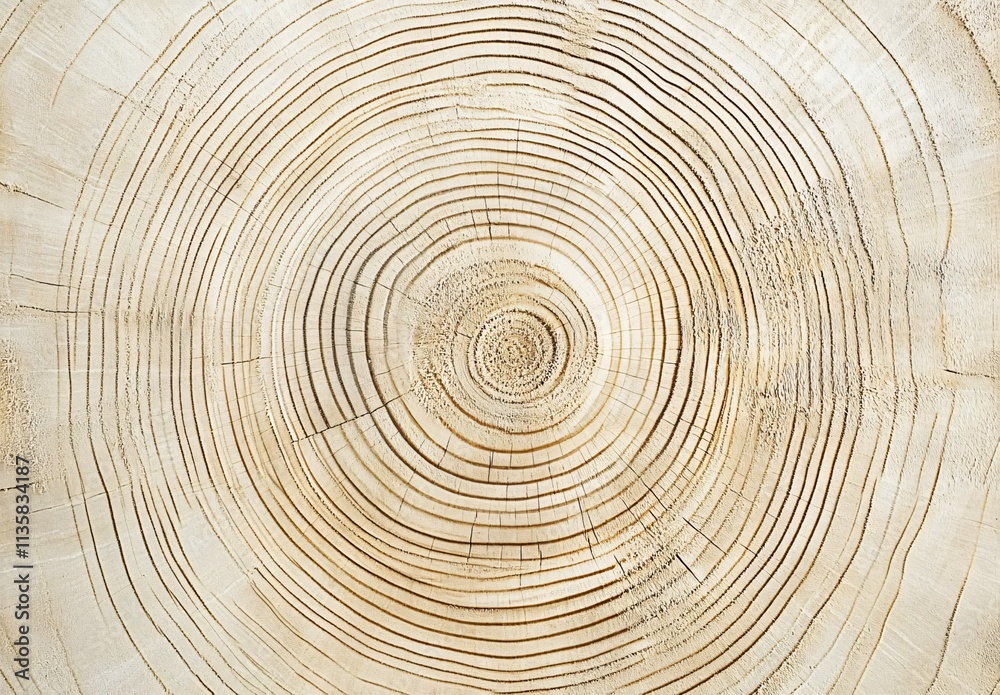 Detailed Cross Section of Tree Trunk Showing Growth Rings Detailed Cross Section of Tree Trunk Showing Growth Rings