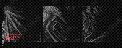 Plastic or polyethene wrap packaging texture