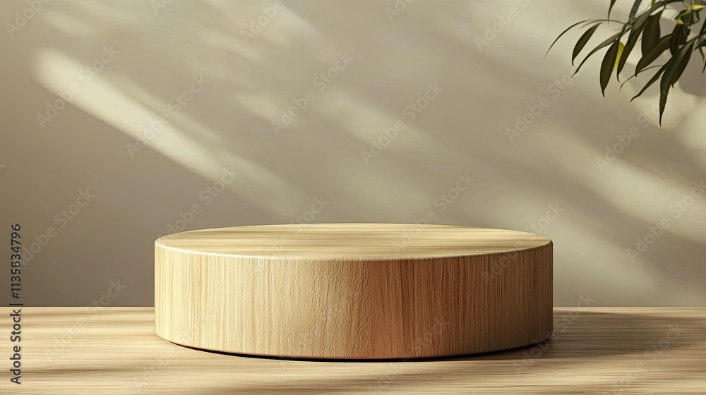 Empty Podium or Pedestal Display with Cylinder Stand for Versatile Product Showcasing and Branding Empty Podium or Pedestal Display with Cylinder Stand for Versatile Product Showcasing and Branding