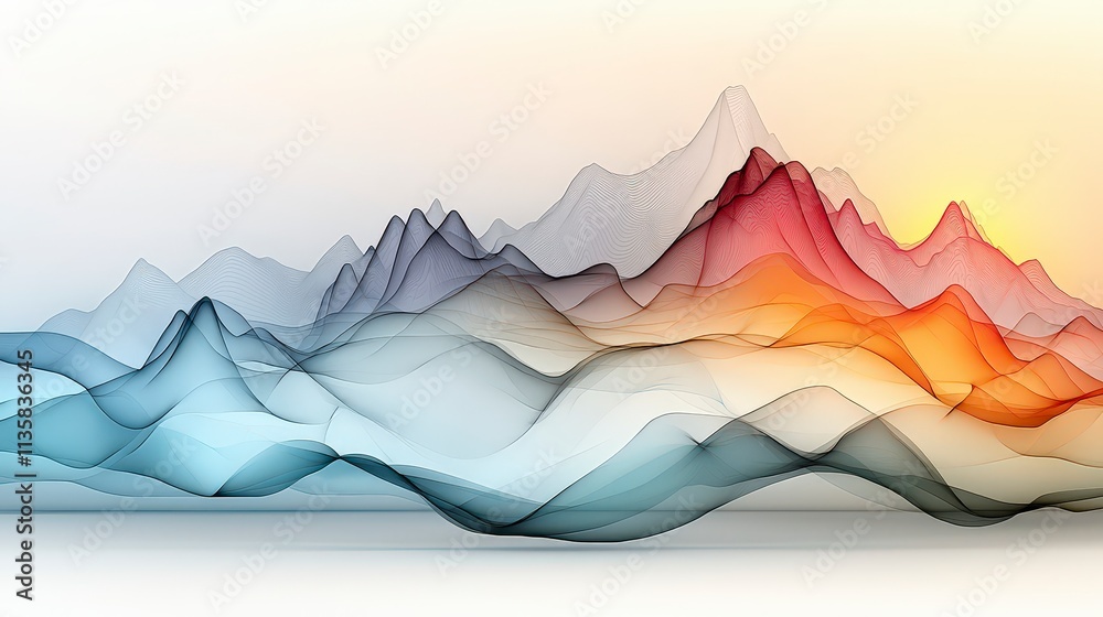 Abstract Colorful Gradient Waves Landscape Background Banner Design Abstract Colorful Gradient Waves Landscape Background Banner Design