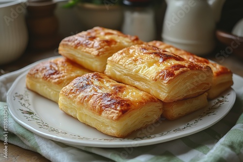 Golden brown pastries, freshly baked and arranged on a white plate, ready to be enjoyed.