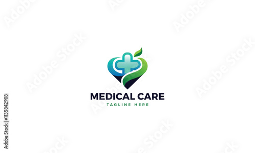 Professional Innovative Unique Modern Medical Care Branding Logos Vector, Adaptive Designs for Medical Healthcare Wellness Services