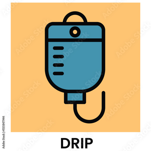 Infuse Drip Bag Icon. Medical Icon.