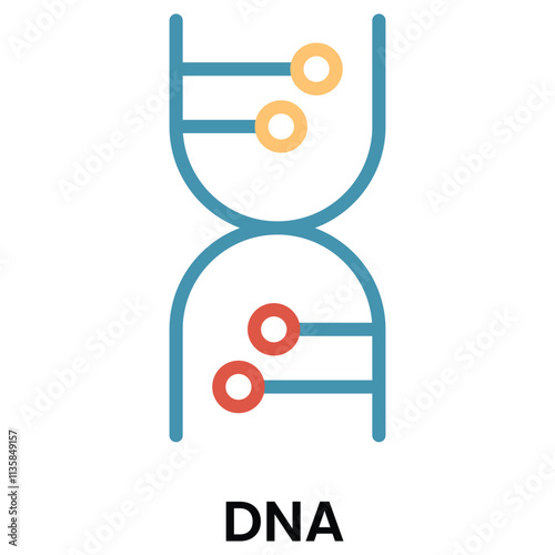 DNA Icon. Medical Icon.