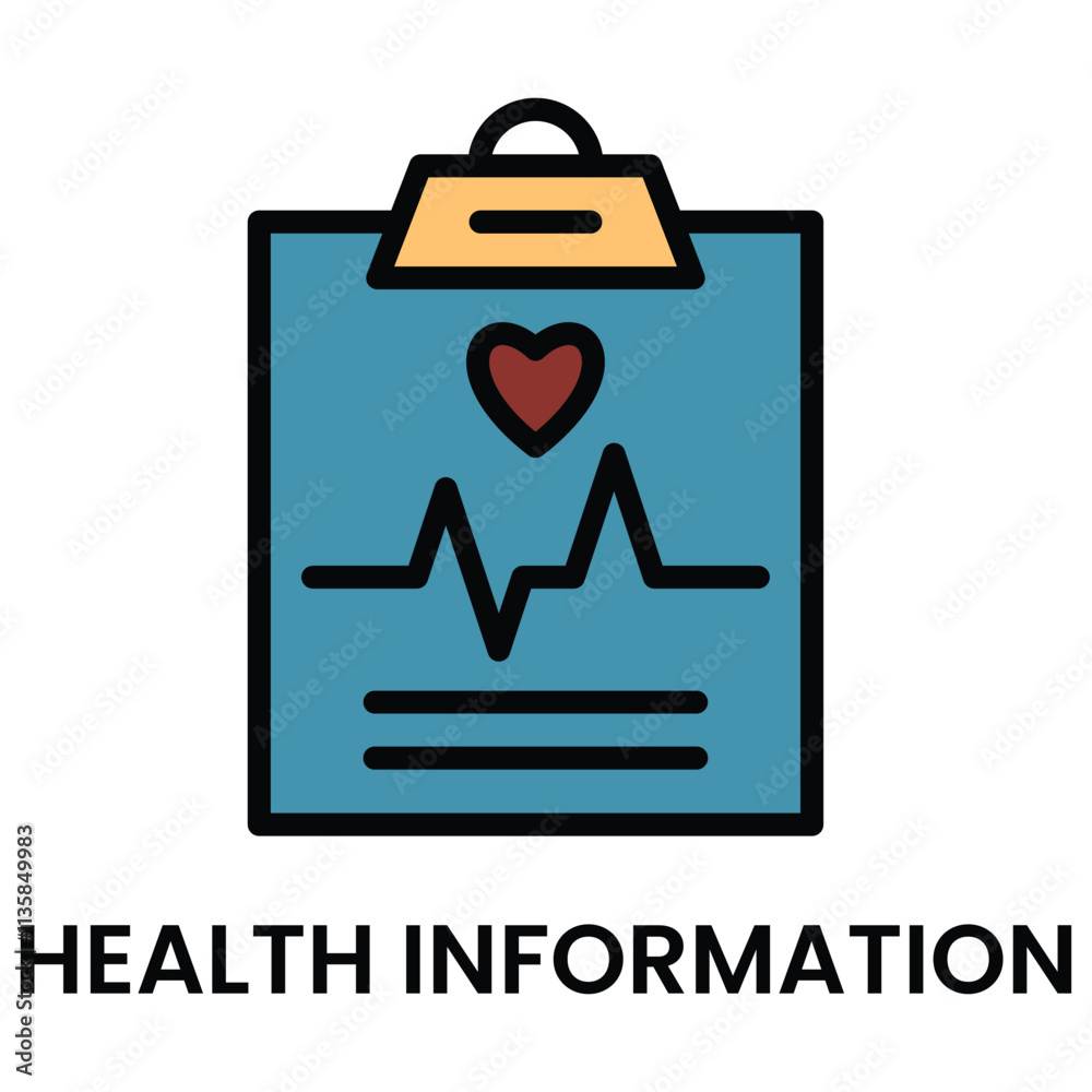 Health chart notes icon. Medical icon Health chart notes icon. Medical icon