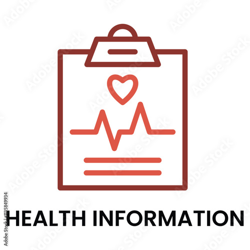 Health chart notes icon. Medical icon