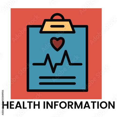 Health chart notes icon. Medical icon