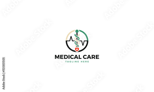 Professional Innovative Unique Modern Medical Care Branding Logos Vector, Adaptive Designs for Medical Healthcare Wellness Services