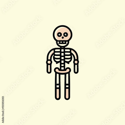 vector illustration of a skull whose entire body is broken-hearted, it can be used for icons