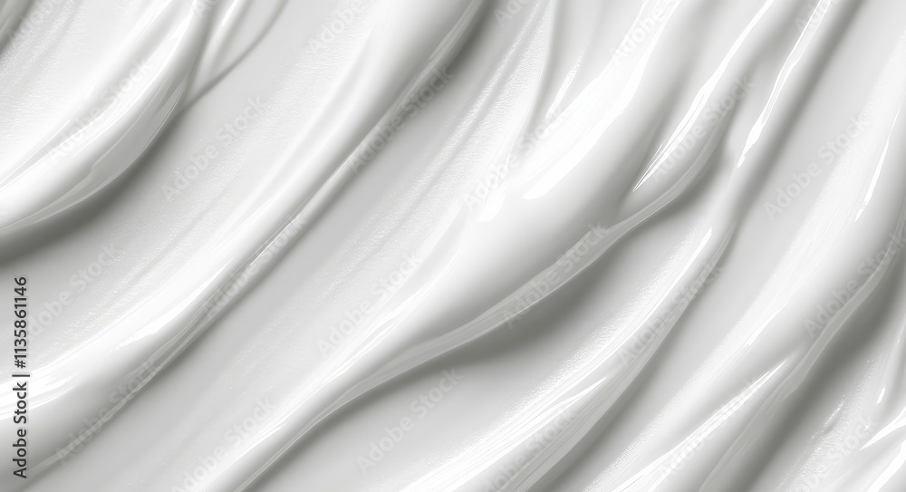 Soft and silky texture of white skincare lotion. Soft and silky texture of white skincare lotion.