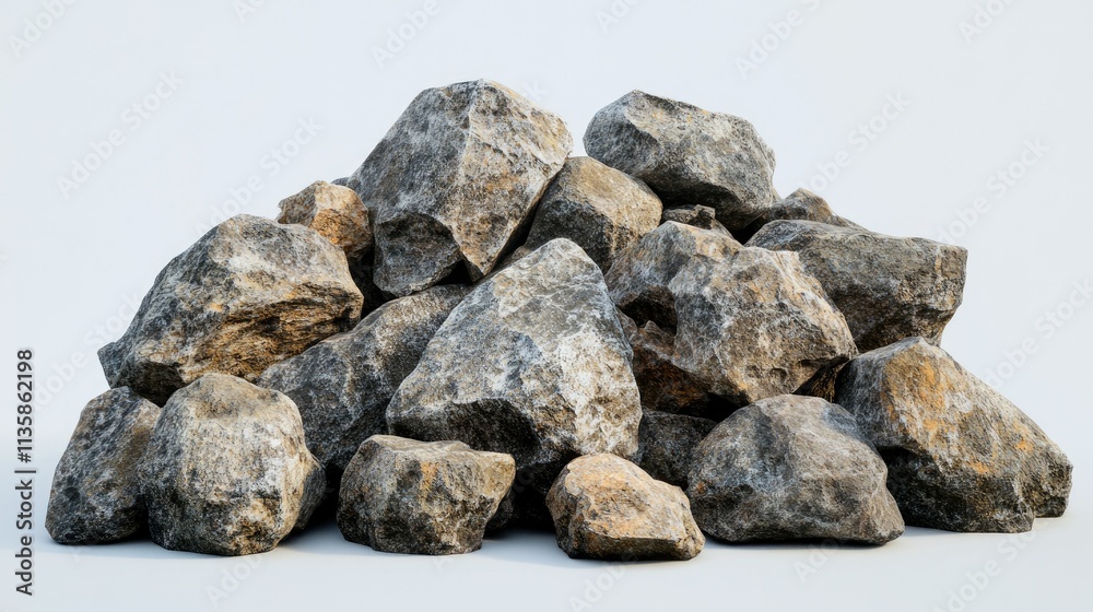 Pile of Varied Natural Rocks in Various Shapes and Textures, Ideal for Nature, Landscaping, and Construction Projects or as Decorative Elements in Outdoor Spaces Pile of Varied Natural Rocks in Various Shapes and Textures, Ideal for Nature, Landscaping, and Construction Projects or as Decorative Elements in Outdoor Spaces