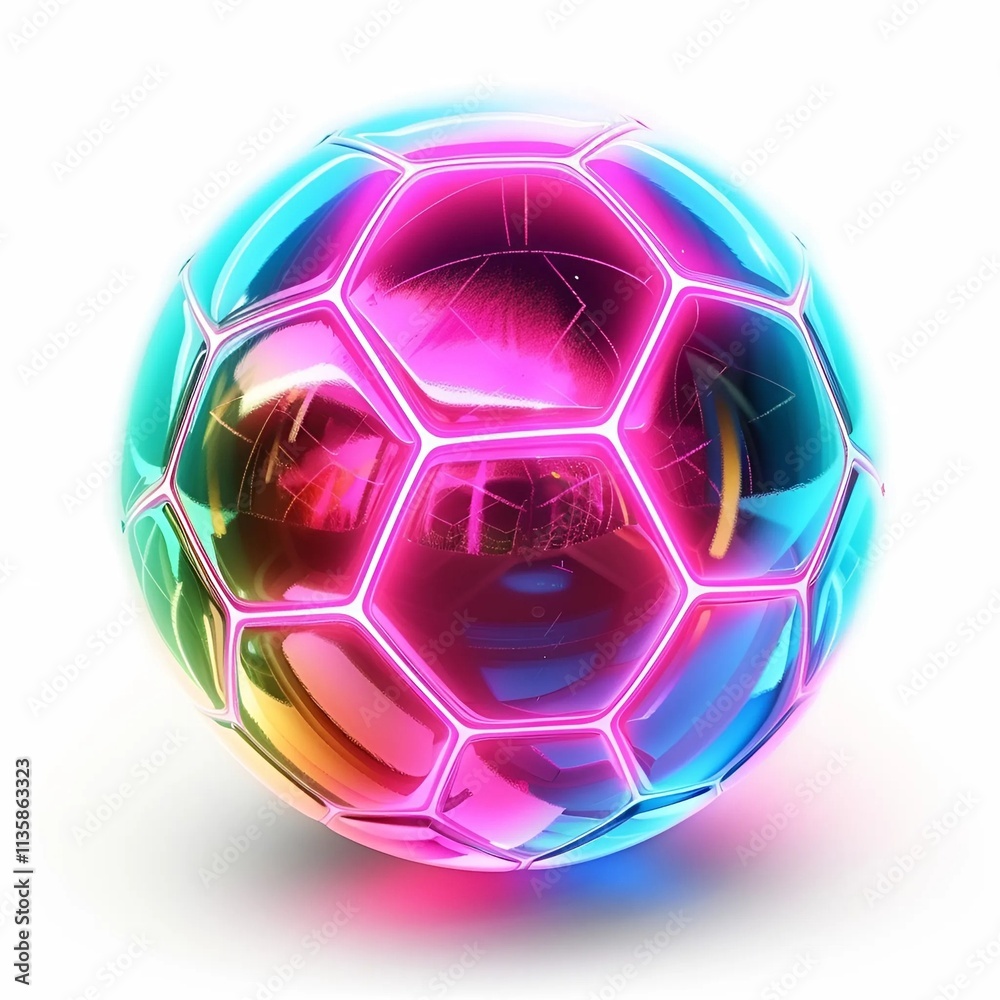 Fototapeta premium soccer ball on a blue background