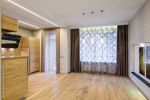 standard room interior apartment. view kind of decor home decoration in hostel house for sale. empty room renovated