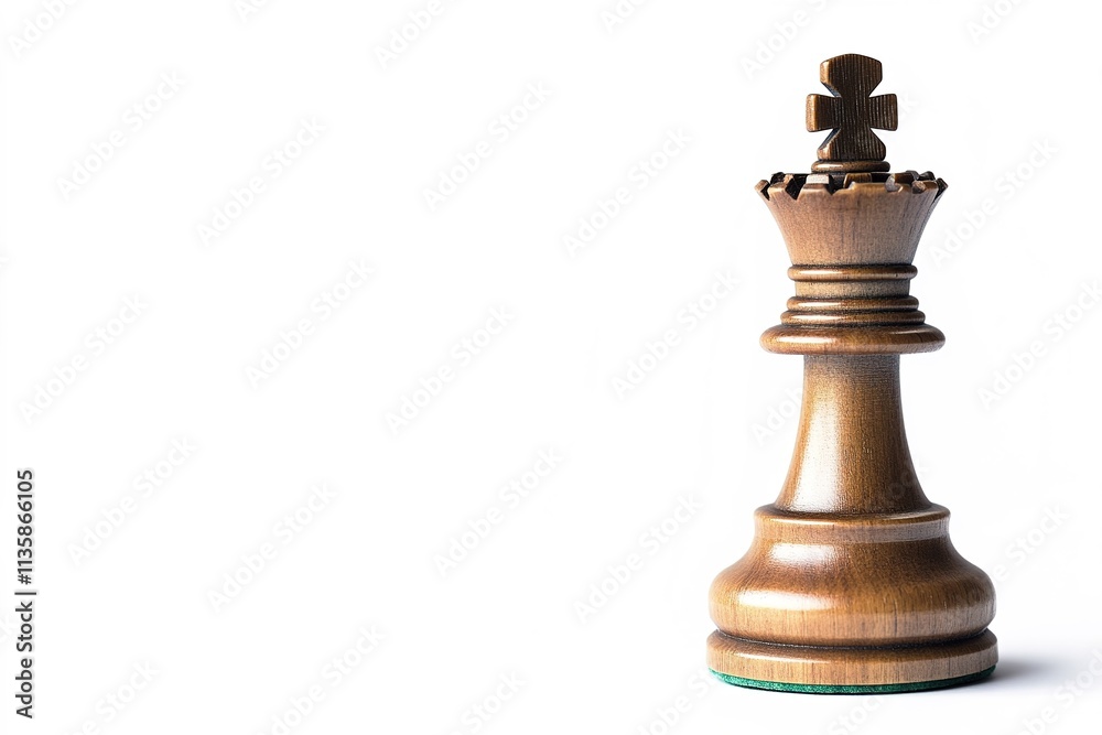 single chess piece queen placed on white background surrounded by wide open space making it perfect for adding logos single chess piece queen placed on white background surrounded by wide open space making it perfect for adding logos