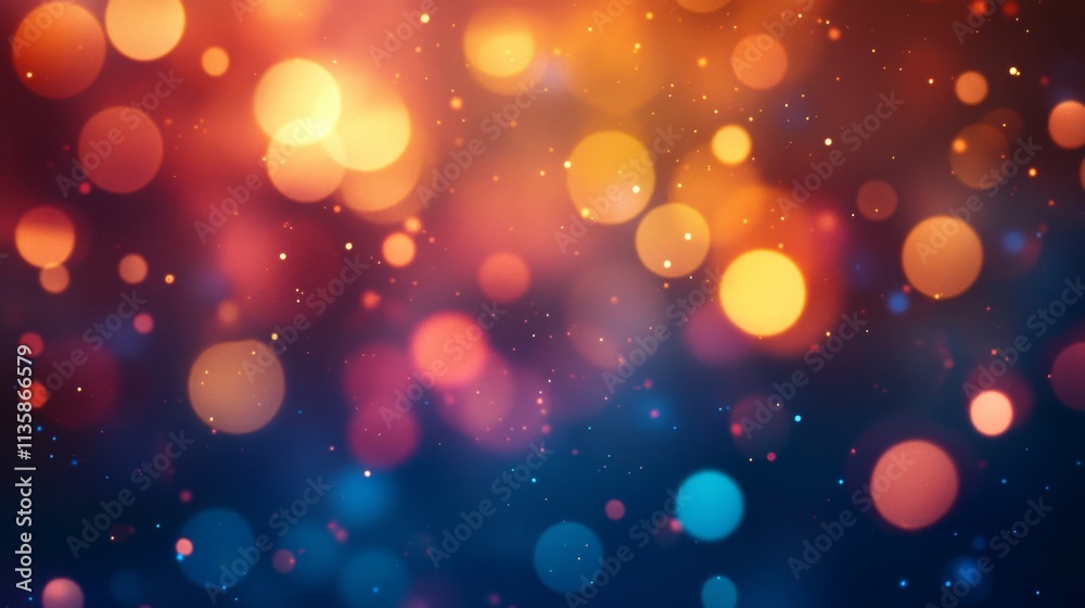 Abstract multicolored bokeh lights creating a festive atmosphere Abstract multicolored bokeh lights creating a festive atmosphere