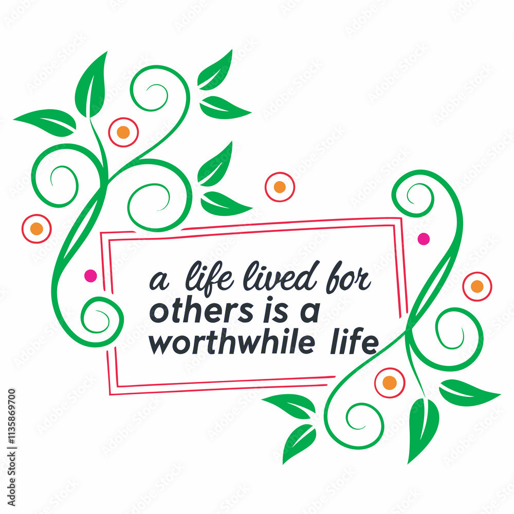 A Life Lived for Others - Modern Typography Wall Art,Art & Illustration A Life Lived for Others - Modern Typography Wall Art,Art & Illustration