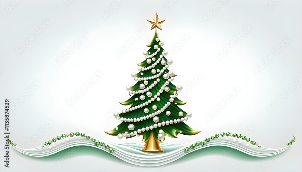 An illustration of Christmas tree in vector style An illustration of Christmas tree in vector style
