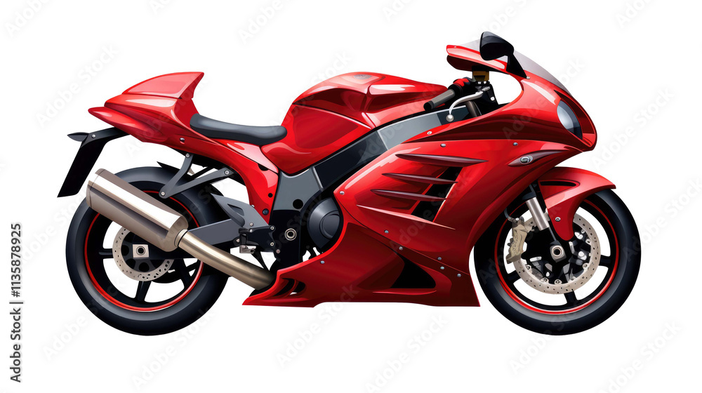 red motorcycle isolated on a white transparent background red motorcycle isolated on a white transparent background