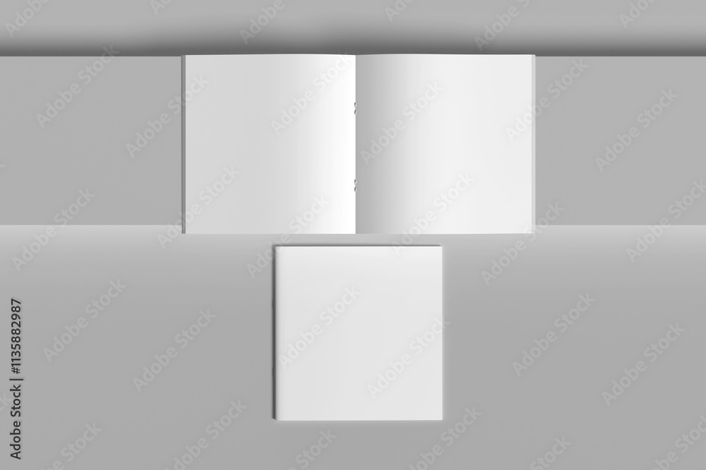 Blank Square Magazine Mockup Blank Square Magazine Mockup