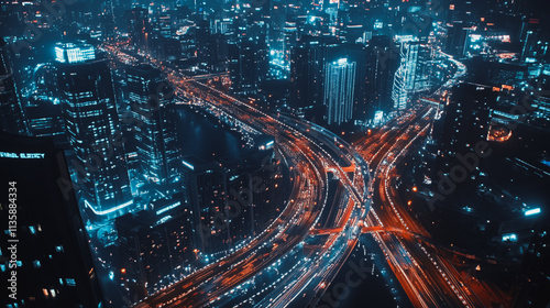 Wallpaper Mural Smart digital Innovation city with connection network reciprocity over the cityscape. of future smart wireless digital city and social media networking systems that connects people with in city Torontodigital.ca