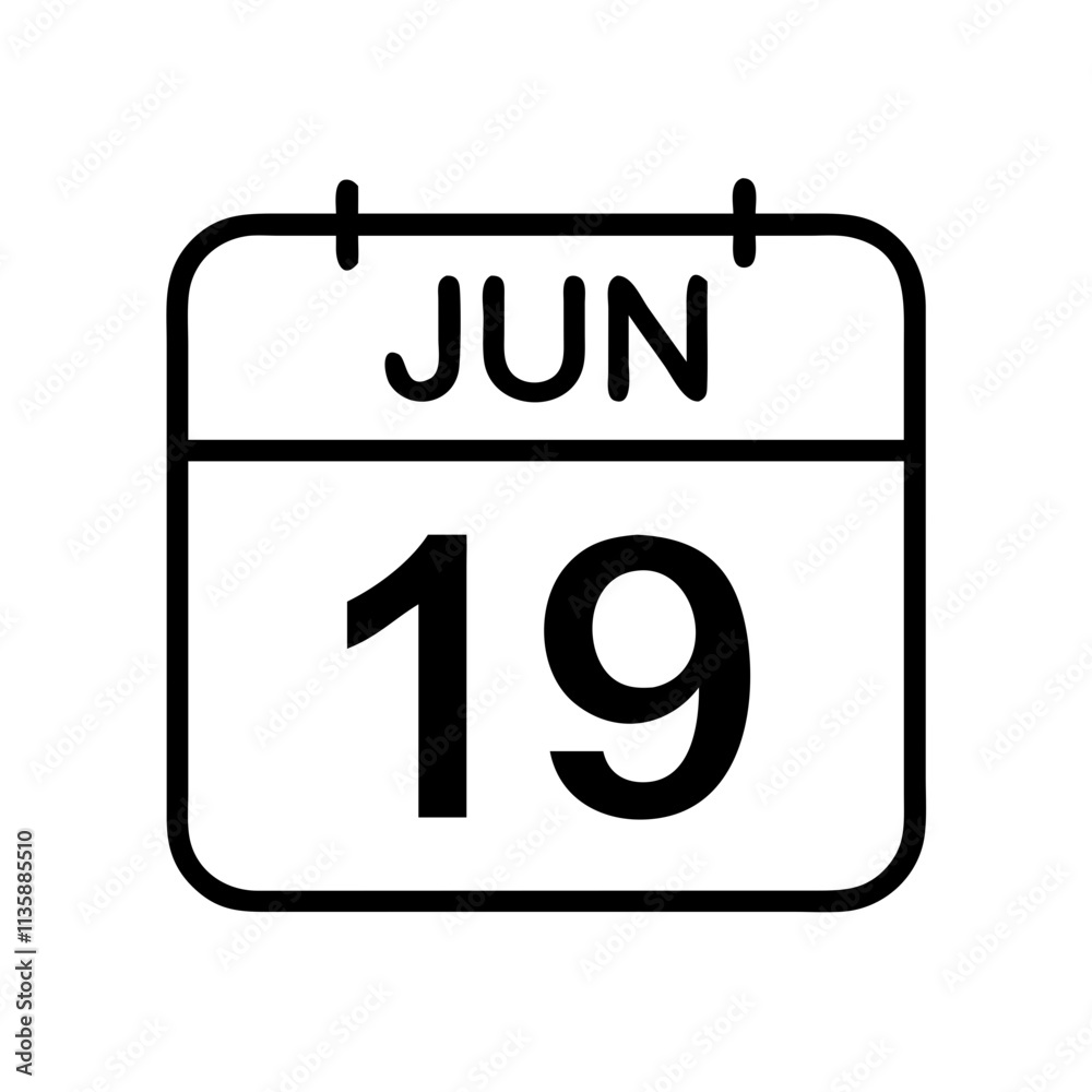 june 19 calendar icon, juneteenth line art, juneteenth icon - simple black line art icon of june 19 calendar, symbolizing juneteenth celebrations. juneteenth vector art. june 19 calendar icon, juneteenth line art, juneteenth icon - simple black line art icon of june 19 calendar, symbolizing juneteenth celebrations. juneteenth vector art.