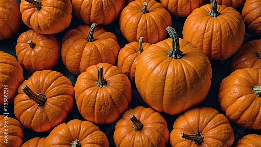 A photograph of a minimalist orange pumpkin background. Generative AI A photograph of a minimalist orange pumpkin background. Generative AI