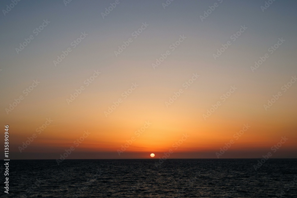sunset over the sea