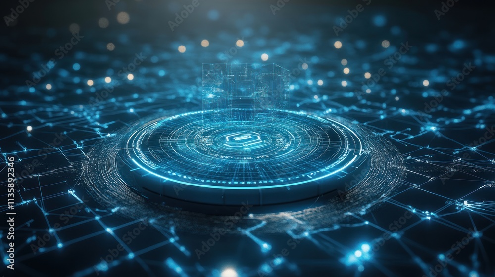 Digital Network System Hologram Data Center Interface Digital Network System Hologram Data Center Interface