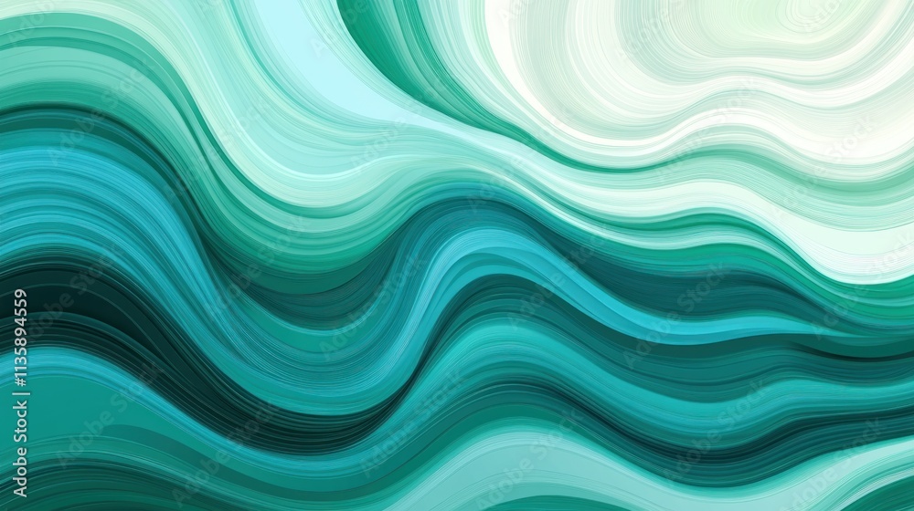 Abstract Teal Wave Pattern Design Background Abstract Teal Wave Pattern Design Background