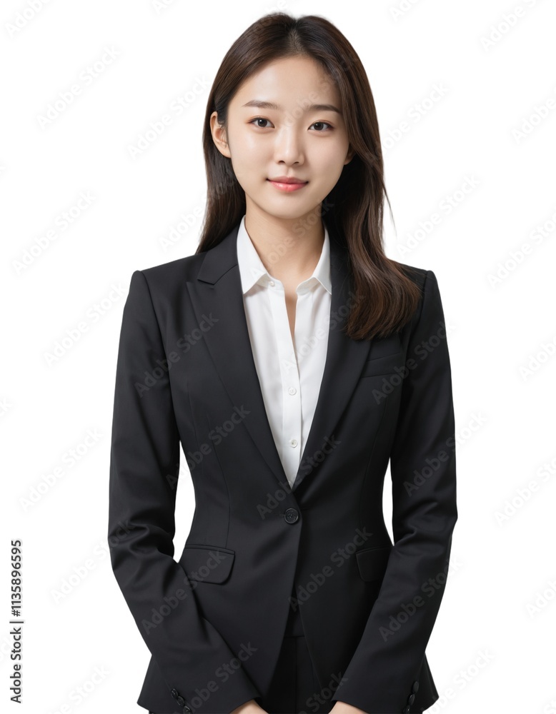 a beautiful young asian woman with long hair wearing office clothes . ai generate a beautiful young asian woman with long hair wearing office clothes . ai generate