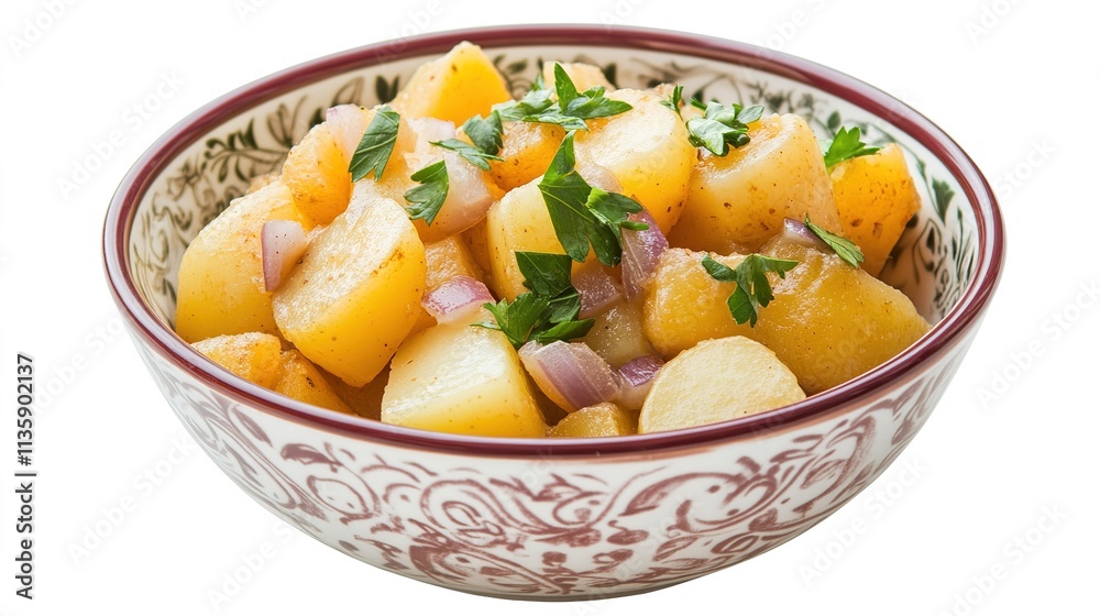 Tasty Bowl of Potatoes and Onions – Delicious Comfort Food. Tasty Bowl of Potatoes and Onions – Delicious Comfort Food.