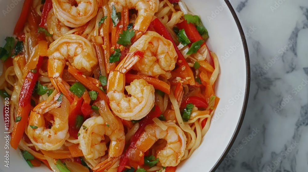 Shrimp Noodles With Peppers and Onions Stir Fry Shrimp Noodles With Peppers and Onions Stir Fry